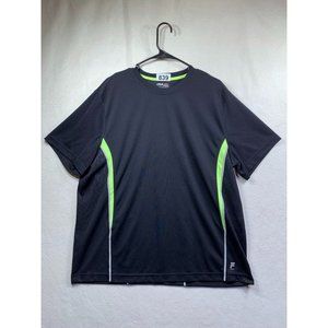 Plus Size Men Fila Sport Running/Gym Black Polyster T-Shirt Size XXL (839)